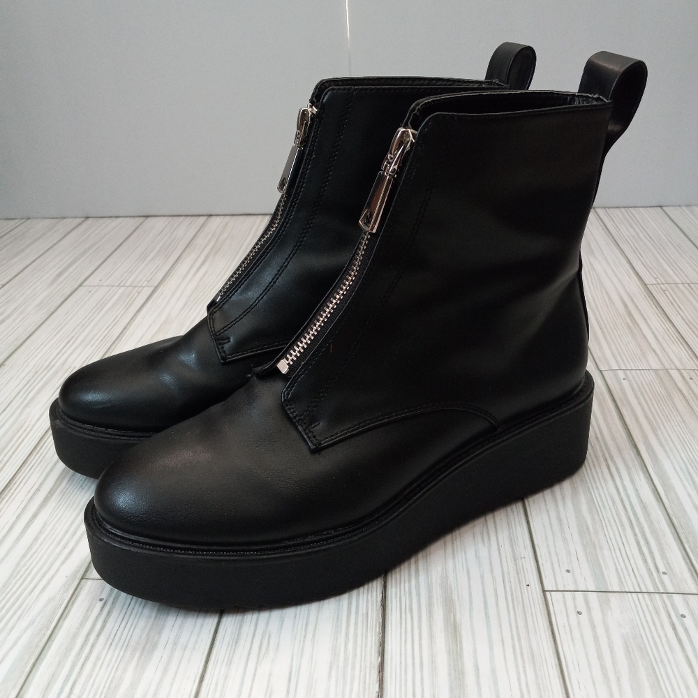 H&M Front Zip Chunky Platform Boots